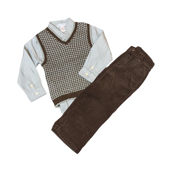 Janie and Jack Best In Show Sweater Vest and Button-Down Shirt 4T - Picture 5 of 8